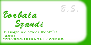 borbala szandi business card